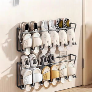 Range-chaussures mural à suspendre sans perçage pour porte d'entrée ou de placard - Product Image 4