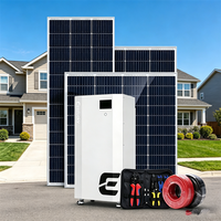 Kit de panneaux solaires 5KW 6KW 10KW complet avec batterie LiFePO4 51.2V 5KWH 10KWH et onduleur 3KW, normes européennes, pour la maison