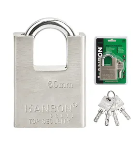 안전 자물쇠 크롬 도금 하프 팩 패드 잠금 도매 OEM 방진 제조 업체 중국에서 안티 컷 보안 자물쇠