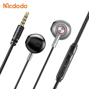 mcdodo microphone Suppliers-Écouteurs filaires intra-auriculaires d'origine de 3.5mm, oreillettes avec Microphone et boutons de contrôle, basses, pour iOS et Android