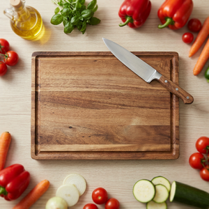 USA Warehouse Stock Sustainable 1.5 cm Thick Blank Acacia <b>Wood</b> Chopping <b>Block</b> Cutting Board Serving Board Charcuterie Board Home - Product Image 3