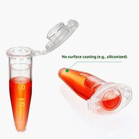 Tubes de microcentrifugeuse jetables en polypropylène transparent avec bouchon à pression 0,5 ml 0,6 ml 1,5 ml 2 ml Microtubes Consommables de laboratoire Plastique