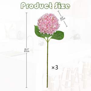 Flor Artificial de Hortensia de Tallo Único, Realista al Tacto, de PE Suave, Alta Calidad, Bajo MOQ, Hecha a Mano para el Día de San Valentín, Venta al Por Mayor - Product Image 2