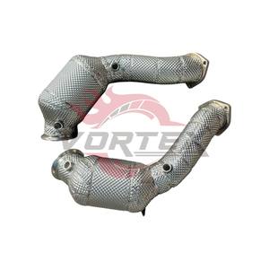 ท่อลงแคทสแตนเลสสตีล Vortex 304 แบบไหลสูง สำหรับ Aston Martin DBX 4.0T V8 ปี 2020–2025 พร้อมแผ่นกันความร้อน ไม่มีไฟเตือน CEL - Product Image 4
