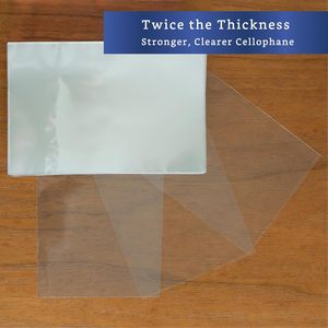 Emballages en cellophane transparents naturels et recyclables (600 pièces 3,5x5 pouces) pour caramels, <span class=keywords><strong>chocolat</strong></span>, <span class=keywords><strong>nougat</strong></span> et sucettes - Product Image 3