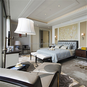 Customize 3 Star Bedroom Furniture Modern King <b>Queen</b> <b>Size</b> MDF Panel Upholstered King <b>Bed</b> & Mattress with Complete Bedding Set - Product Image 6