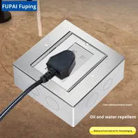 Fupai Ultra-mince Double porte Surface Box prise de sol en acier inoxydable monté en surface réseau caché prise de courant prises prises
