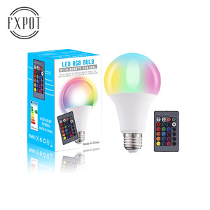 หลอดไฟอัจฉริยะ A60 10W RGB LED ขั้ว E27 เปลี่ยนสีได้ ควบคุมด้วยรีโมทหรี่แสงได้ พร้อมเอฟเฟกต์แสงพิเศษ - Product Image 4
