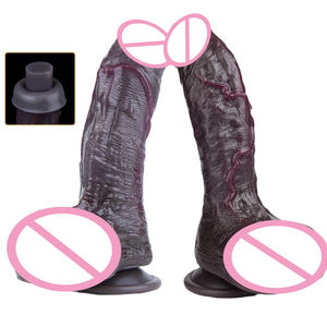 <span class=keywords><strong>2026</strong></span> Trendiger Gebogener Doppelschichtiger Schwarzer Penis Lebensechter Schwarzer Dildo mit Venen Sexspielzeug für Verbessertes G-Punkt-Vaginalvergnügen für Paare - Product Image 1