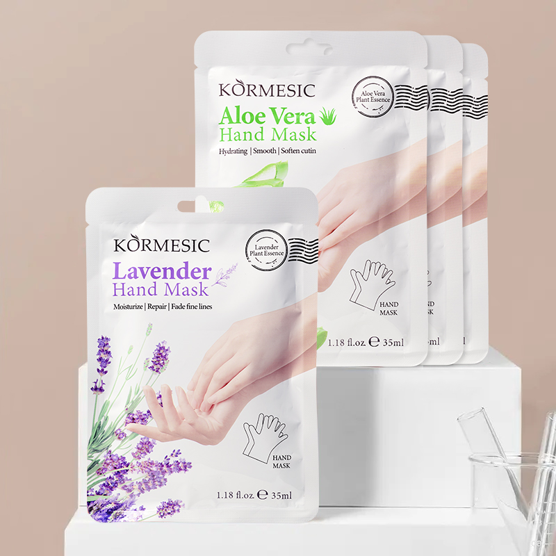 KORMESIC Masker Tangan pelembab, masker Herbal alami Lavender memperbaiki kulit, memberi nutrisi dan pemutih