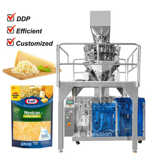 Ddp tự động dây kéo Pouch shredded pho mát nhẹ Cheddar Trọng lượng máy đóng gói thực phẩm hạt doypack Túi máy đóng gói - Product Image 1
