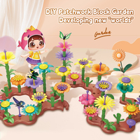 Ensemble de jouets éducatifs pour tout-petits, blocs de construction de bouquet de fleurs de jardin DIY pour l'apprentissage STEM