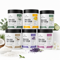 Exfoliante Mineral Natural, 6 Estilos Diferentes, Limpia Profundamente, Suaviza la Textura, Mejora la Piel, Exfoliante de Sal del Mar Muerto de Marca Privada, Juego de 6