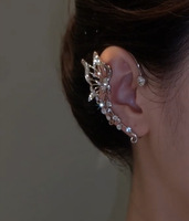 Boucles d'oreilles clip nuage en laiton plaqué or avec zircon, bijoux fantaisie pour filles mignonnes