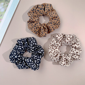 Coleteros de Satén con Estampado de Leopardo Vintage, Elásticos y Duraderos para Mujer, Accesorios para el Cabello de Uso Diario - Product Image 2