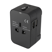 Adaptateur de voyage international Justlink 2.1A avec prise UK US AU EU, 2 prises USB et sortie 18W
