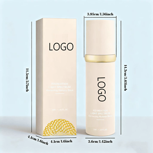 كريم أساس سائل وكونسيلر مع شعار العلامة التجارية، للتحكم في الزيوت وتقليل المسام، مقاوم للماء، طويل الأمد، خالٍ من البودرة، 30 مل - Product Image 5