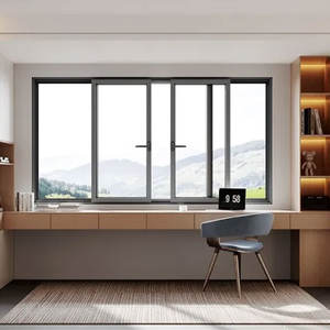 Lukliving Big View <span class=keywords><strong>Baie</strong></span> vitrée en aluminium insonorisée à double vitrage Design élégant avec d'excellentes caractéristiques d'insonorisation - Product Image 4