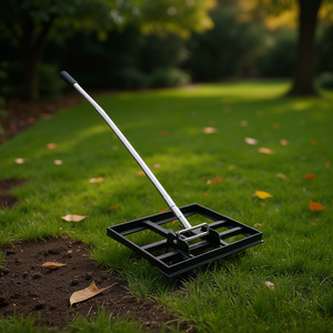 Râteau à gazon réglable en acier au carbone 78 dents 17x10 pour nivellement du sol – Outil de jardinage - Product Image 2