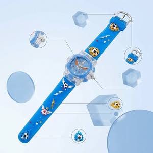 3D Doll Glowing Quality PVC Strap LED <strong>Watch</strong> for School Prize Soccer Football Design - Product Image 1
