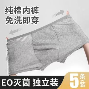 Ropa interior masculina desechable esterilizada, talla grande, calzoncillos bóxer estériles, empaquetados individualmente, de algodón puro desechable para uso diario. - Product Image 4
