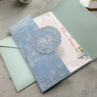 Invitations de mariage personnalisées haut de gamme, gaufrées et débossées, avec enveloppes, carte d'invitation de mariage, enveloppe de mariage