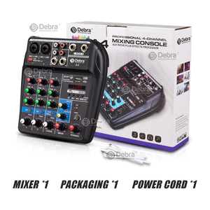 Console de Mixagem Profissional Mini DJ Debra <span class=keywords><strong>Audio</strong></span> <span class=keywords><strong>A4</strong></span> Portátil com <span class=keywords><strong>Interface</strong></span> de Cartão de Som USB e Método de Instalação Externa - Product Image 6