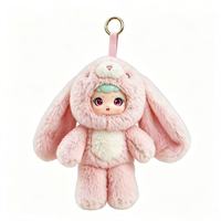 Nouveau Pendentif Peluche Lapin Mignon PaoPao en Émail et Gelée, Doux et Hypoallergénique, Jouet Tendance Dessin Animé, Porte-clés, Cadeau d'Anniversaire