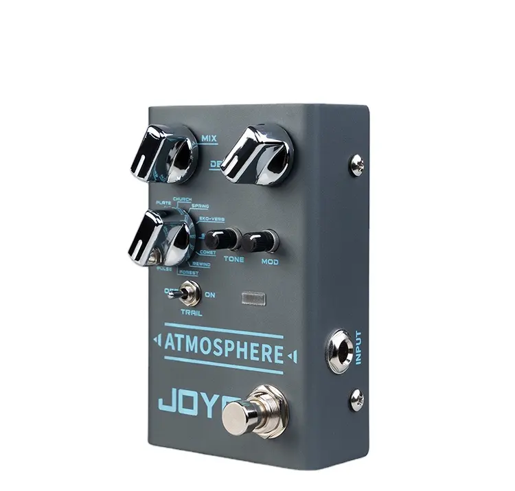 JOYO Pédale de réverbération R-14 atmosphères Pédale d'effet de réverbération multi-mode pour guitare électrique avec 9 tonalités d'effets