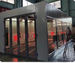 Installation facile Ensemble complet d'équipement de cabine de <span class=keywords><strong>peinture</strong></span> de <span class=keywords><strong>voiture</strong></span> respectueux de l'environnement LED comprend un revêtement moyen polissage pulvérisation de cuisson - Product Image 1