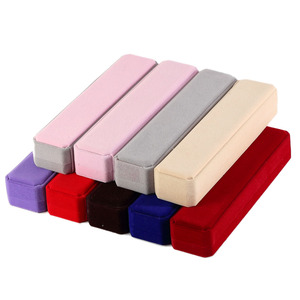 <span class=keywords><strong>Caja</strong></span> de Regalo Alargada de Terciopelo para Guardar y Exhibir Collares y Joyas con Logo Personalizado, Popular y Disponible en 10 Colores - Product Image 3