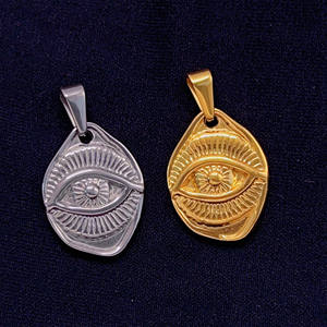 Vente en gros de bijoux en vrac, collier personnalisé à faire soi-même, pendentifs œil maléfique, breloques en acier inoxydable, pendentifs en forme de croix, pendentifs en forme d'ours pour la fabrication de bijoux - Product Image 3