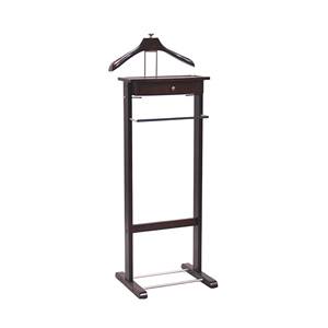 Perchero de pie tradicional de madera maciza personalizado, fácil de instalar, con 2 ganchos, 40x33x116cm, para dormitorio u oficina, para hombres - Product Image 1