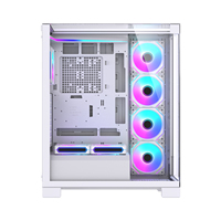 Lovingcool Boîtier PC Gaming OEM Personnalisé Prix Usine Boîtier PC Gamer Aquarium en Verre Trempé sur 3 Côtés Châssis PC ATX