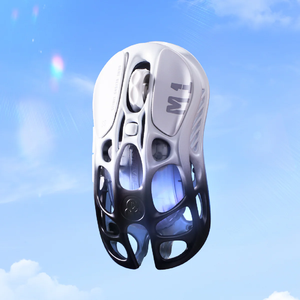 Nouvelle souris de jeu GravaStar <span class=keywords><strong>Mercury</strong></span> M1 Pro gris canon de fusil/noir dégradé PAW3395 RGB tri-mode filaire/sans fil 2,4 GHz - Product Image 6