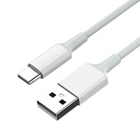 Kabel USB A ke USB C 3A Pengisian Cepat 480Mbps Sinkronisasi Data Selubung TPE Kabel Charger Tipe-C Tembaga Bebas Oksigen untuk Ponsel Android