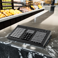 Precio de fábrica USB 66 teclas Teclado POS programable de alta calidad con lector de tarjetas magnéticas para sistemas POS