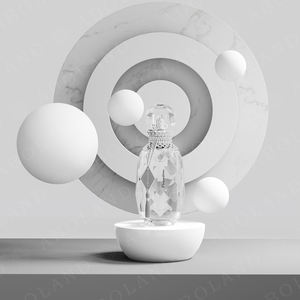 Botella de Perfume de Vidrio Vacía con Diseño Único y Elegante de Alta Calidad, Botella de Vidrio con Caja de Embalaje para Perfume - Product Image 2