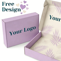 Boîte à cartes personnalisée et boîte cadeau en carton ivoire violet pour fond de teint cosmétique, carton écologique