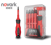 Jeu de tournevis isolés pour électricien 18-en-1 DIY OEM, embouts Torx, Phillips, plats et hexagonaux en acier CRV avec étui de rangement