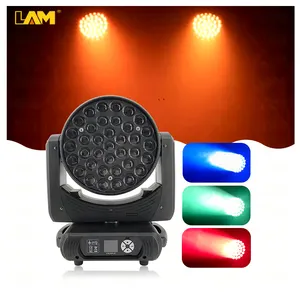 Top 37x15W lavaggio ad alta luminosità Led testa mobile luce K20 37 pz 15W RGBW 4 in1 Zoom Wash testa mobile luce per Dj Disco Bar Party