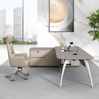 Nouveau mobilier de bureau : Bureau de direction, Table de bureau de PDG, Table de bureau de luxe pour cadre supérieur