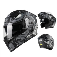 Casque de moto ouvert MY ABS en promotion avec fermeture rapide, homologué ECE, par le fabricant