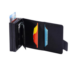 New Design Pop up Customized Rfid <strong>Wallet</strong> Credit Card <strong>Cardholder</strong> Double Cases Big Capacity Leather <strong>Wallet</strong> for <strong>Men</strong> - Product Image 2