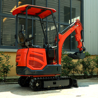 Mini-excavatrice de 1,2 tonne, Euro 5 CE EPA, chenilles en caoutchouc, micro-pelle multifonctionnelle pour la ferme, mini-excavatrice diesel, directement de l'usine