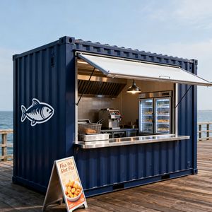 Casa Contenedor Prefabricada de Diseño Modular para Cafetería, Restaurante o Cocina Contemporánea, Resistente, Duradera y con Alta Utilización del Espacio - Product Image 5