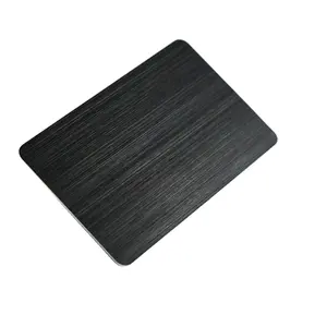 提供免费样品批发黑色阳极氧化铝金属卡用于激光雕刻和印刷的金属空白卡