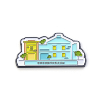 Aimant de réfrigérateur en forme de métal personnalisé, émail doux coloré, maison familiale, 3d, pour cadeaux, à vendre, 1 pièce