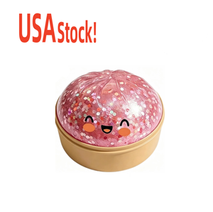 USA Stock OEM Novelty Dumpling <b>Squishy</b> Steamed Bun Glitter Mystery Box Colorful Handmade PU Material Stress Relief Fidget - Product Image 3
