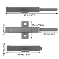 Loquet magnétique moderne réglable pour armoire, ouverture par pression, amortisseur silencieux en ABS, quincaillerie DIY pour tiroir de salle de bain